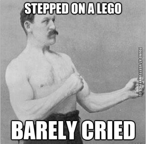 Funny Picture – Stepped on a Lego - Barely cried