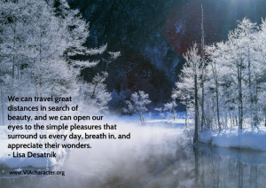 Exercise your appreciation of beauty and excellence strength by really ...