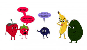 Berry Fruits Group Cartoon