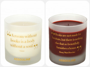 With lovely book and library related quotes, these candles smell like ...