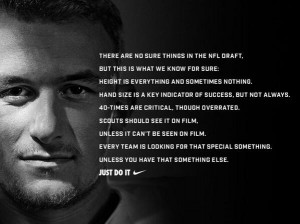 The NFL draft is tonight and in a new Nike ad Johnny Football reminds ...
