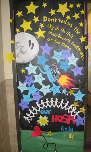 HOSA Week - student decorated classroom door