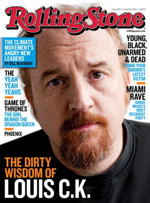 Here's Louis C.K. on the new cover of Rolling Stone .
