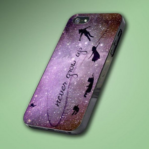 Peter Pan Quote Disney Purple - Hard Case Made From Plastic or Rubber ...