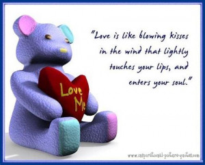 Blowing Kisses Cute Love Quote
