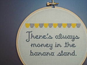 Cross stitch quote from Arrested Development. The fact that someone ...