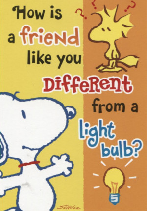 ... Friend Like You Different... (Dayspring 7375-3) - Snoopy Birthday Card