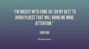 Avoid Places That Will Bring Me More Sade Adu At Lifehack Quotes