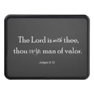 Mighty Man of Valor Bible Verse Tow Hitch Cover