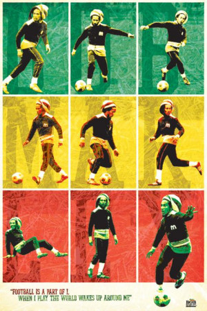 Home - Bob Marley Football (Pop Art) Poster