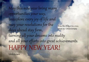 Happy new year life quote