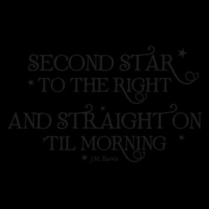 Second Star to the Right Peter Pan Quote Wall Quotes Decal