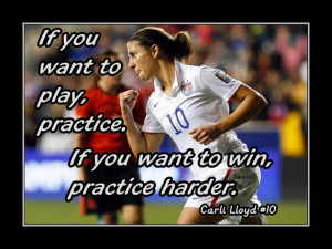 Soccer Poster Carli Lloyd Champion Photo Quote Wall Art 8x11