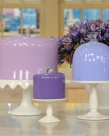 ... glass cake domes with a little Martha Stewart Multi-Surface Paint