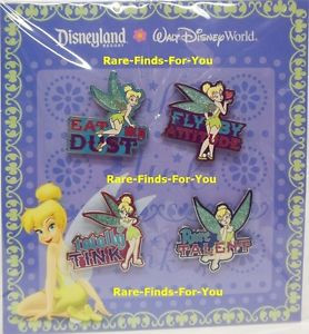... Parks-Exclusive-Adorable-Tinker-Bell-Personality-Quotes-4-Pin-Set-NEW