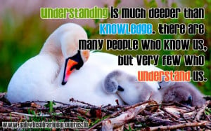 Understanding is much deeper than knowledge. There are many people who ...