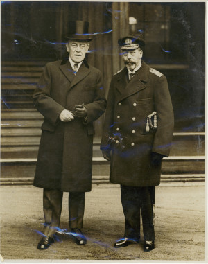 Woodrow Wilson and King George V of England.