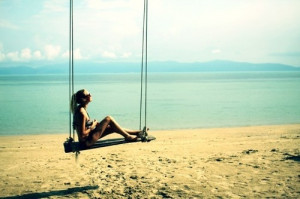 beach, girl, photography, pretty, summer, swing