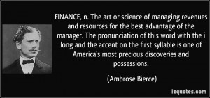 Finance The Art Science...