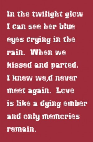 Blue Eyes Crying The Rain