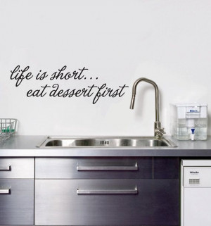 Life is short Kitchen Quote Wall Decal by StickerBoutique on Etsy, $12 ...