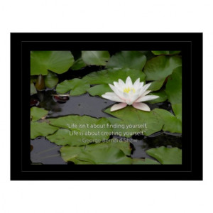 Lotus flower and Bernard Shaw Quote about life Print