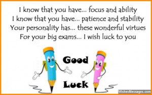 Good Luck Poems For Exams...