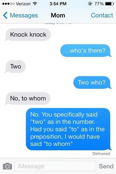 Because your knock-knock joke could end up being thrown back in your ...