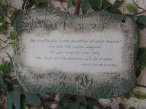 Inspirational Henry David Thoreau Quote Ceramic Plaque - Green