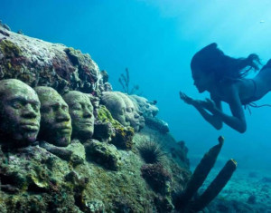 Underwater Sculpture In Honor of Africans Thrown Overboard