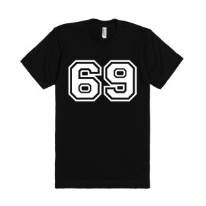Sexy 69 Drinking T Shirt Black