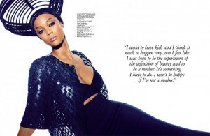 Tyra Banks op cover Harper's Bazaar