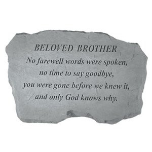 Beloved Brother - No Farewell Words - Memorial Stone (PM4116)
