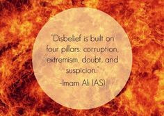 Disbelief Quote by Imam Ali (AS) More