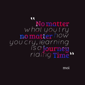 Quotes Picture: no matter what you try no matter how you cry, learning ...