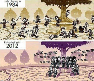 Kids Playing in the Past and Present