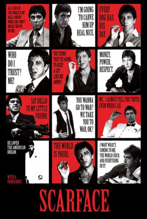 He Loved the American Dream - Scarface Quotes Poster - OnePoster.com