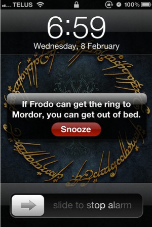 Funny Hobbit Lord of the Rings Joke Alarm