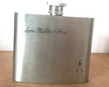 Free Shipping FLASK JOHN WALKER , M etal small Whiskey Flask, Barware ...