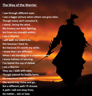 The way of the warrior, err, writer