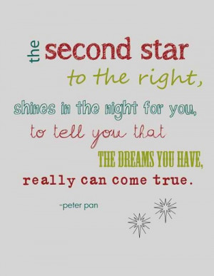 How sweet Peter Pan is. Remember this as you look up the sky and reach ...