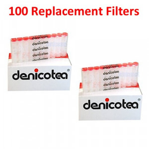 Denicotea Regular Replacement Filters - 100 Filters