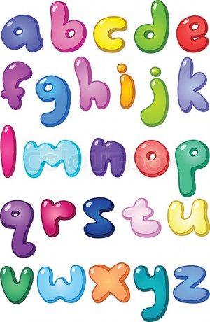 Bubble Writing Alphabet