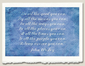 ... Art Greeting Card: John Wesley Christian Quote by Kokabella $3.95