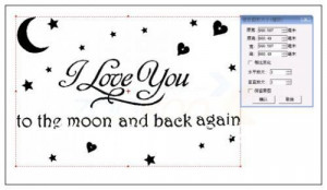 Free Shipping I Love You To The Moon And Back Again/Wall Quote Decal
