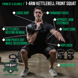Form at a Glance: 1-Hand Kettlebell Front Squat