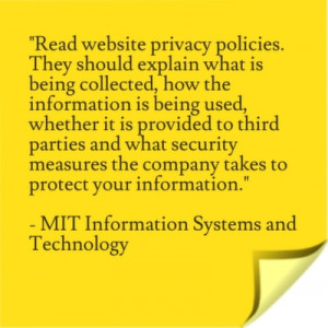 Read website privacy policies. They should explain what is being ...