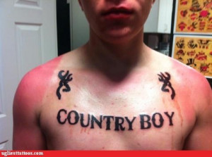 Country Boy Tattoo Design On