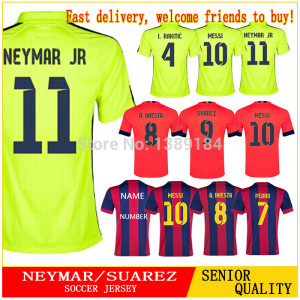 soccer jerseys 2015 camisetas xavi ivan rakitic luis suarez neymar jr