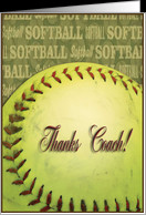 Thanks Coach Softball Card